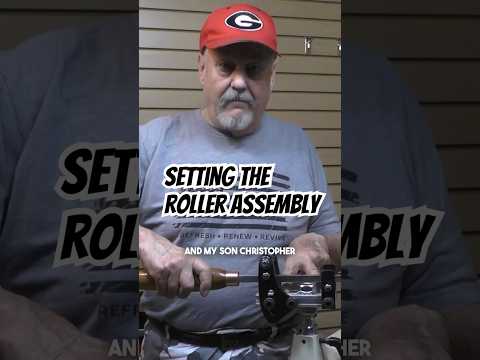 Setting the roller assembly #woodturning #woodlathe #hobby #woodworking #lathe #woodwork #shorts