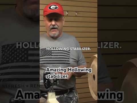 Amazing hollowing stabilizer #woodturning #georgia #woodlathe #lathe #woodwork #shortsfeed #howto